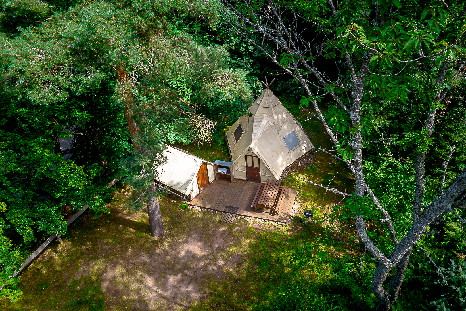 Tente Tipi, camping Labaroche en Alsace